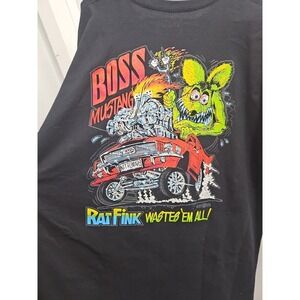 ED ROTH RAT FINK ORIGINAL BOSS MUSTANG 100% COTTON T SHIRT STYLE 3XL
